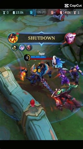 the king thamuz sampai Mega kill gara gara. bantuan rekan tim kerjasama #mobilelegends
