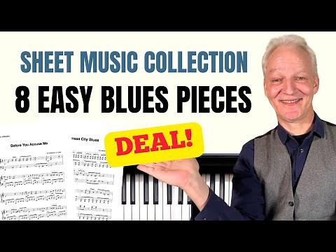 Preview Eight Easy Blues Pieces, (Sheet Music with video)