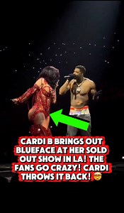 Cardi B brings out Blueface to perform Tho*iana at her SOLD OUT LA show! She throws it back and he forgot his lines! 😂 The fans go crazy! Cardi B had all the stars at her show! 🤯 #cardib #bardigang #rappers #cardibfans | Sayyid McKinney