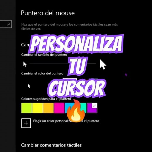 Cambia el Color y Tamaño de Tu Puntero en Windows Fácil y Rápido #mouse #pc #puntero #windows #pc 🔥