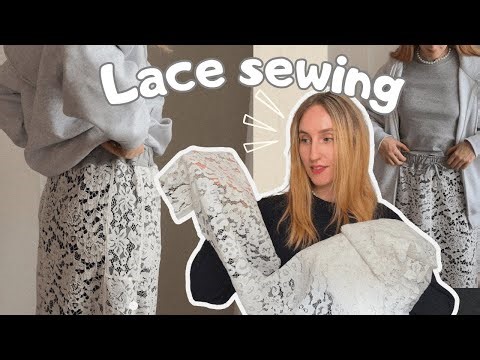 Sewing a lace skirt with scraps (no pattern, just vibes)