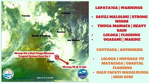 O se vaega fa’atupula’ia o fetaia’iga o savili ma timuga e feso’ota’i atu i le Matagi AFA O SASU o lo’o iai pea i luga o Samoa. O le a tumau pea ona aafia le Atunuu i timuga, ma e mamafa i nisi o taimi faapea savili malolosi ma le fa’ata’uta’u, o āūma ma galu fafati maualuluga, o lologa i vaitafe ma nofoaga e a’afia gofie. Ona o ia tulaga, o le a fa’amalosia ai pea lapata’iga ma fautuaga uma ona o uīga loulouā o le tau o lo’o a’afia ai le Atunu’u. O le Matagi AFA o Sasu (Vaega Muamua) sa iai lea