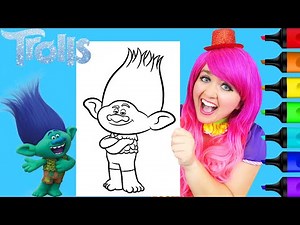 Coloring Trolls Branch True Colors Coloring Page Prismacolor Markers | KiMMi THE CLOWN