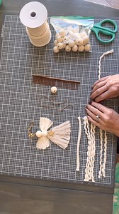 Here is the Macrama rope Angel ornament tutorial I promised ❤ So easy and they turn out so pretty! ❤ You can also use yarn to make these, I hope you give them a try...do you think you will? Drop any questions in the comments 🥰 | Hearts & Halos Designs by Sherry