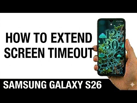 Samsung Galaxy S26, S26+, S26 Ultra | How to Extend Screen Timeout on Samsung Galaxy S26