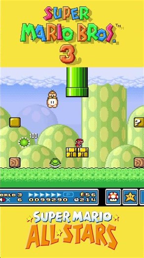 Super Mario Bros 3 Lakitu vs Turtle Shell 1UP Trick #supermariobros #nintendo #smb3 #gaming