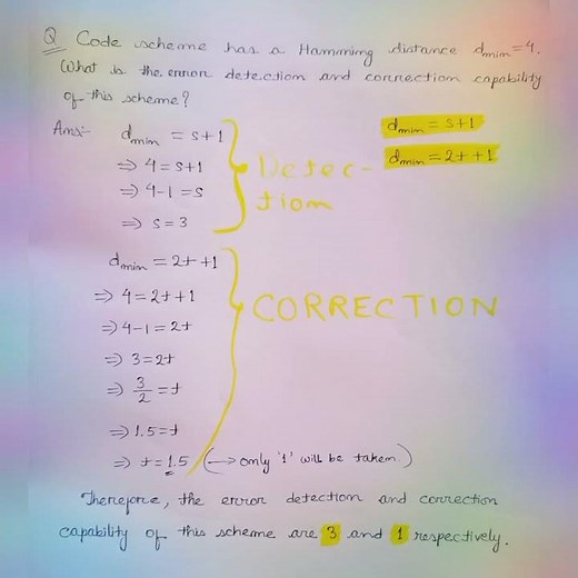 Hamming Distance - Error Detection and Error Correction.