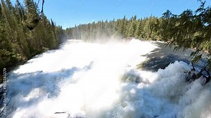 Dawson Falls is the waterfall on the Murtle River in Wells Gray Provincial Park British Columbia Canada
