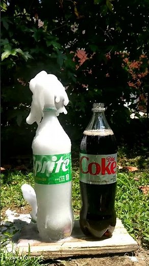 Diet Coke and Sprite Vs Mentos (IN REVERSE) Experiment