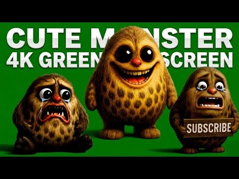 Cute Monster – 4K Green Screen | Emotional & Adorable Animation Clip | GreenX AI |