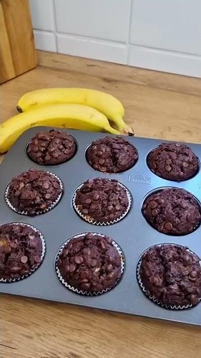 Bananen Muffins backen geht so schnell! 🥳 #shorts