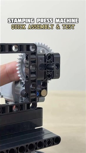 Stamping Press Machine (Quick Assembly & Test) #lego #legotechnic #mechanical