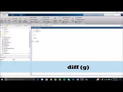 Derivar en Matlab (forma facil y rapida)