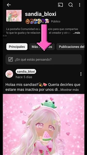 Tutorial on how to post photos in a content creator's community ✨️ //#support #sandia_bloxi