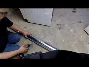 Cut 4 inch round duct work dryer vent assembled