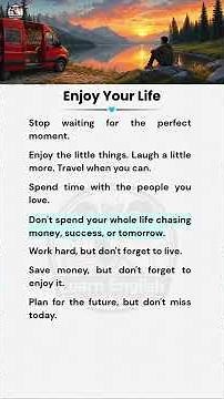 Enjoy Your Life 🌸 | English Reading and Speaking Practice | #easyenglish #englishforbeginners