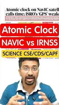 ✅ PRE 2026 SCIENCE *Atomic Clock vs NAVIC vs IRNSS* ❤