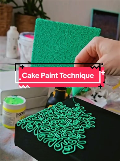 This artist uses a cake-decorating technique to paint on her canvas 🎨✨ It looks absolutely amazing and so unique. What do you think — does it look better on a cake or on a canvas? 🍰🖼️ #creativeart #paintingtechnique #cakeart #canvasart #artistsoninstagram