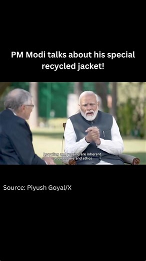 During his special conversations with technocrat Bill Gates, PM Modi revealed the components of his special recycled jacket. #PMModi #BillGates #Reuse #Recycle #Reduce #GreenEnergy #Climate | India Today