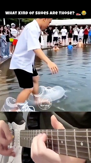 Bro Unlocked Water Walking 🚶‍♂️😂 #FunnyVideos #Guitar #Memes #Viral #FunnyMoments #shorts