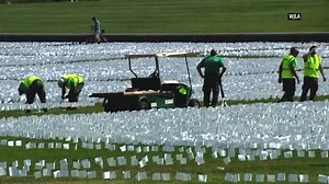 2.2K views · 11 reactions | Watch Now: An art exhibit has opened on the National Mall, featuring more than 660,000 white flags to mark the scale of the coronavirus pandemic in the United States in 2020 and 2021. | Globe Gazette | Facebook