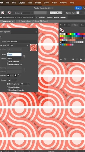 Creating a pattern using Circles in Adobe Illustrator 👍📣😍 #patterndesign #patterndesignillustrator | Logo & Photo Editing