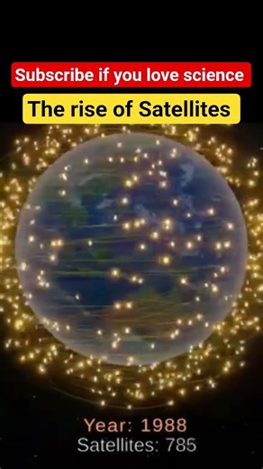 The rise in the number of satellite each year
