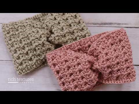Honeycomb Ear Warmer Crochet Pattern