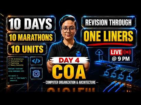UGC NET COMPUTER SCIENCE MARATHON | DAY 4 | COA | ADITI MAM