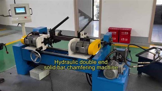 China Professional Double End Metal Pipe Rod Solid Bar Chamfering Machine Connectable with Cutting Machine From Manufacturer