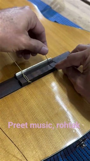 how to wind classical guitar strings (nylon string) #guitarrepair #haryana