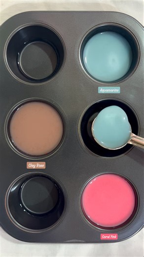 Guess the Color | Aquamarine + clay rose + coral pink #colormixing #amazing