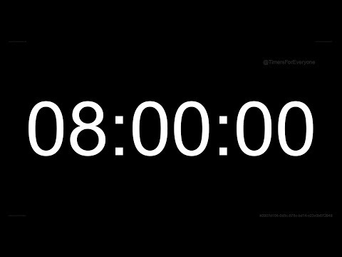 8 Hour Timer ⏱️ | Clean & Simple Countdown | Long 4K Timer Video | Timers For Everyone