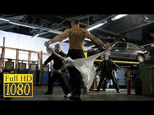 Jason Statham vs Johnson's Mercenaries at the auto repair shop / The Transporter 3 (2008)