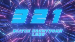 Glitch Countdown Logo (Square) | Renderforest