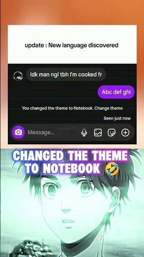 Changed the theme to notebook 🤣 #memes #funny #shorts