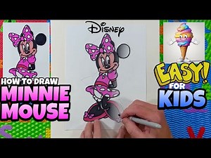How to Draw Minnie Mouse | Disney Easy Art Lesson for Kids & Beginners