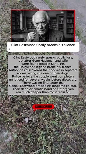 Clint Eastwood Breaks Silence On Gene Hackman’s Passing 💔 #Shorts