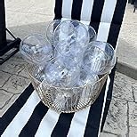 Yinder 24 Pieces Inflatable Beach Ball 6 Inches Pool Floating Ball Under The Sea Party Decorations Bubble Ocean Summer Pool Toys Party Supplies(Modern,Dark Blue)