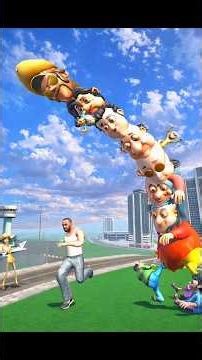 Franklin & Motu Patlu Vs Motu Ravan in Indian Bike Driving 3d #shortsfeed #indianbikedriving3d