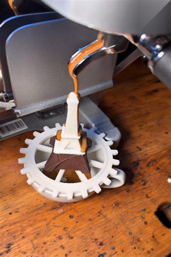 Eiffel Tower Coffee Art Drip