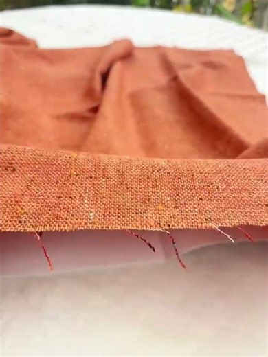Warm Orange Tweed with Color Flecks | 100% Wool Coarse Weave Coat Fabric