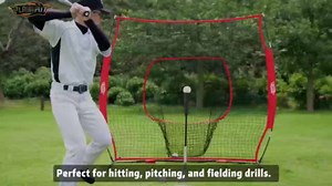 Baseball Batting Tee and Practice Net Combo for Batting, Hitting, Pitching,Throwing,6FT Baseball Net with Large Pocket Holds 50+Balls,Height Adjustable 25" to 37" Hitting Tee for All Players