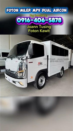 FOTON MILER MPV DUAL AIRCON - Multi-purpose Vehicle