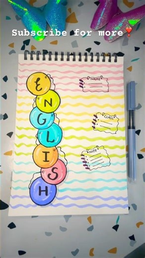 Front Page Design for School Subjects ✏️ | Easy Ideas #shorts #youtubeshorts