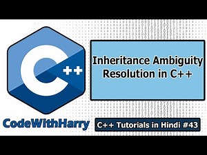 Ambiguity Resolution in Inheritance in C++ | C++ Tutorials for Beginners #43