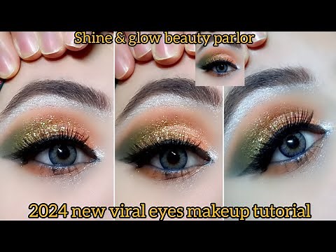 2024 new viral eyes makeup tutorial | bridal eyemakeup tutorial stepby stepforbeginners |shine&glow