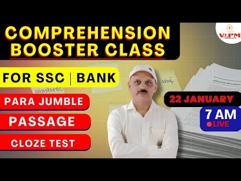 Master Comprehension Tricks for SSC CGL & Banking Exams 22 Jan. 2025 | Daily Classes with Ajit Sir