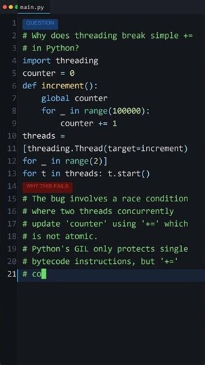 You Wrote This Bug Too: Why does threading break simple += in Python?