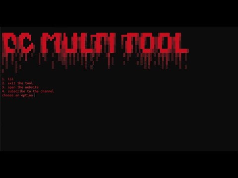 How to make a discord multi tool {Educational purposes only }